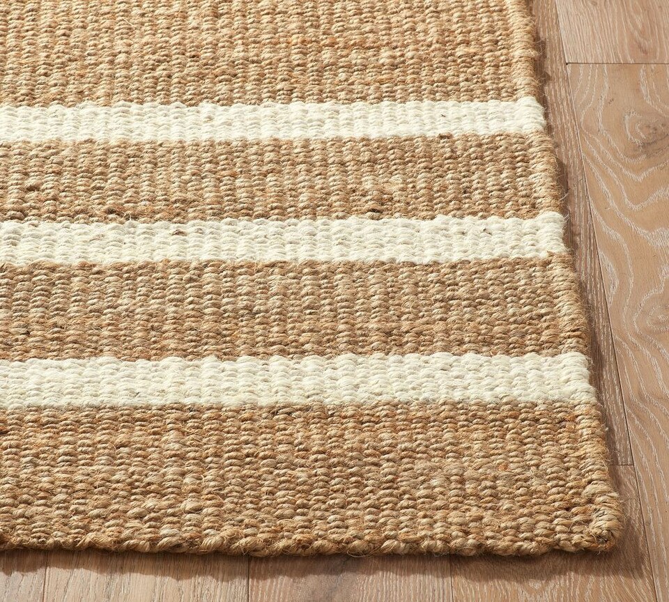 Danton Striped Jute Rug Pottery Barn Australia